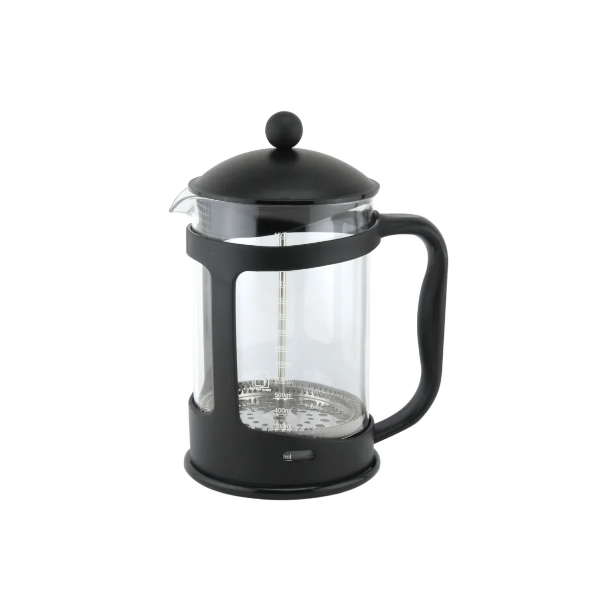 Apollo Black Plastic Cafetiere 12 Cup 1.5Ltr - Image 1
