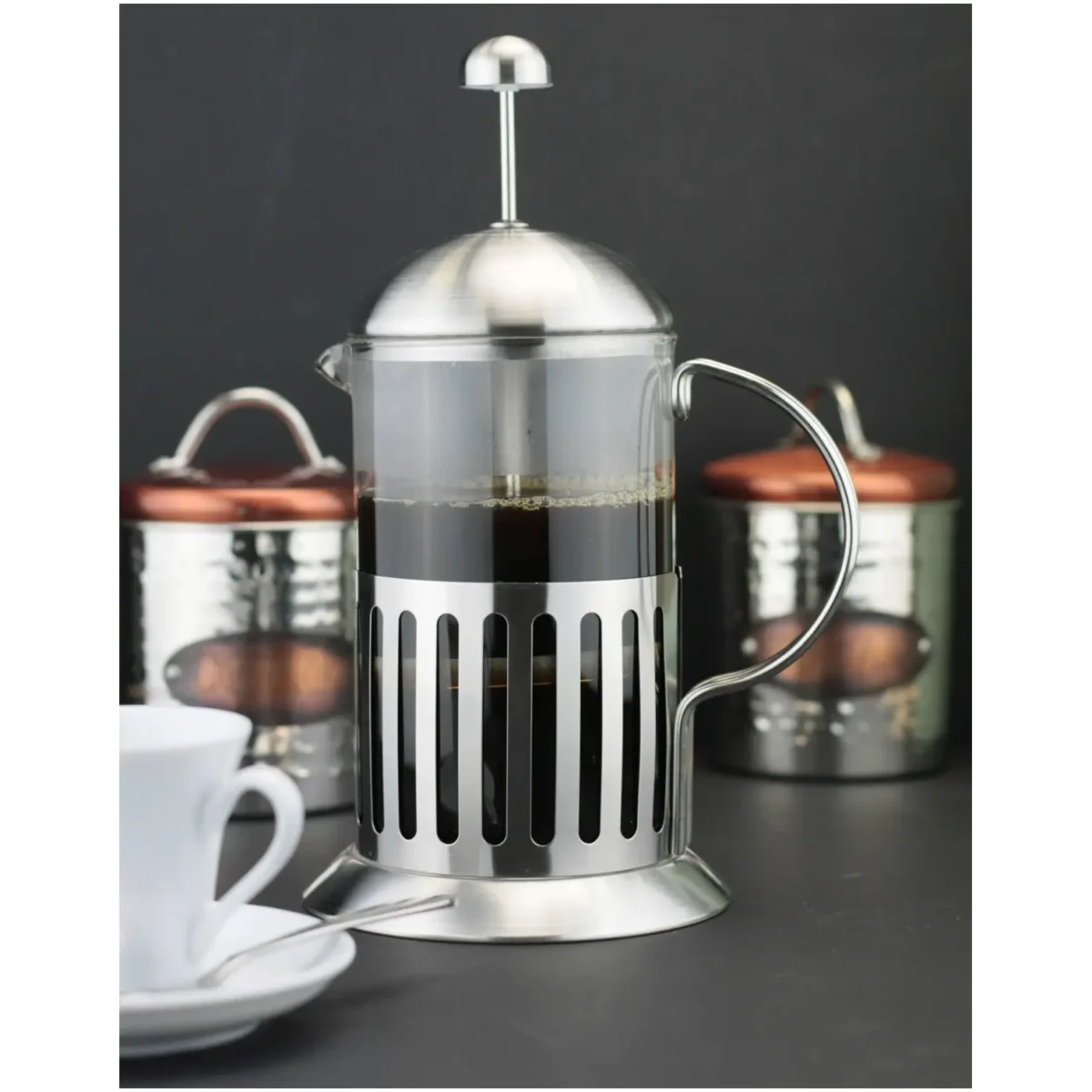 Apollo 4 Cup Stainless Steel Cafetiere 600ml - Image 4