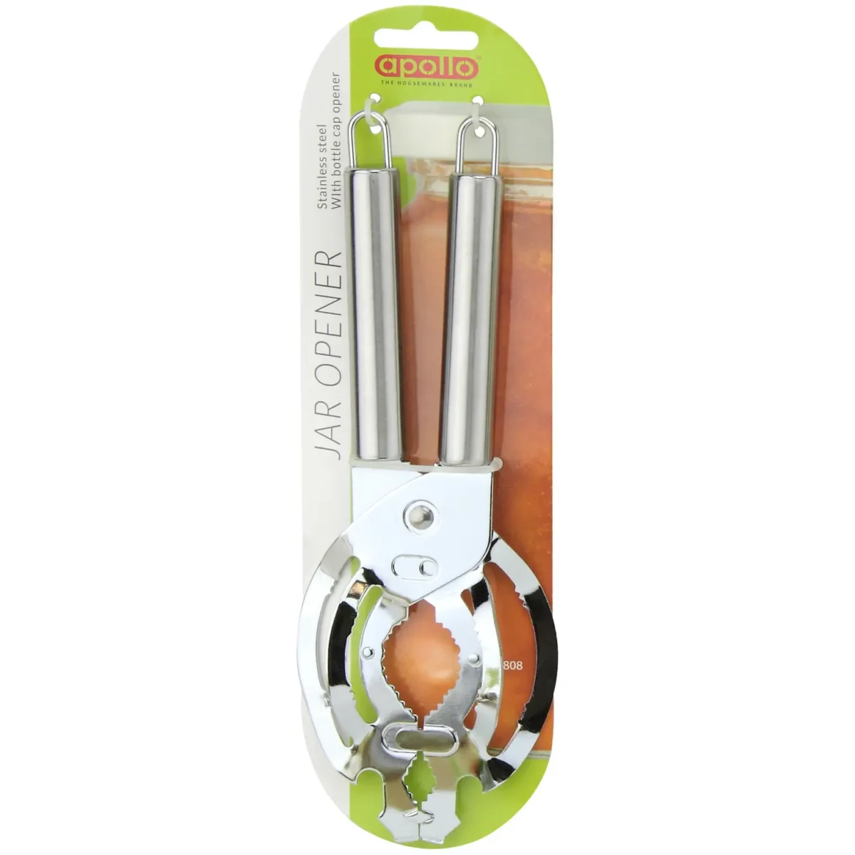 Apollo Stainless Steel Jar Opener With Bottle Cap Opener - Image 1