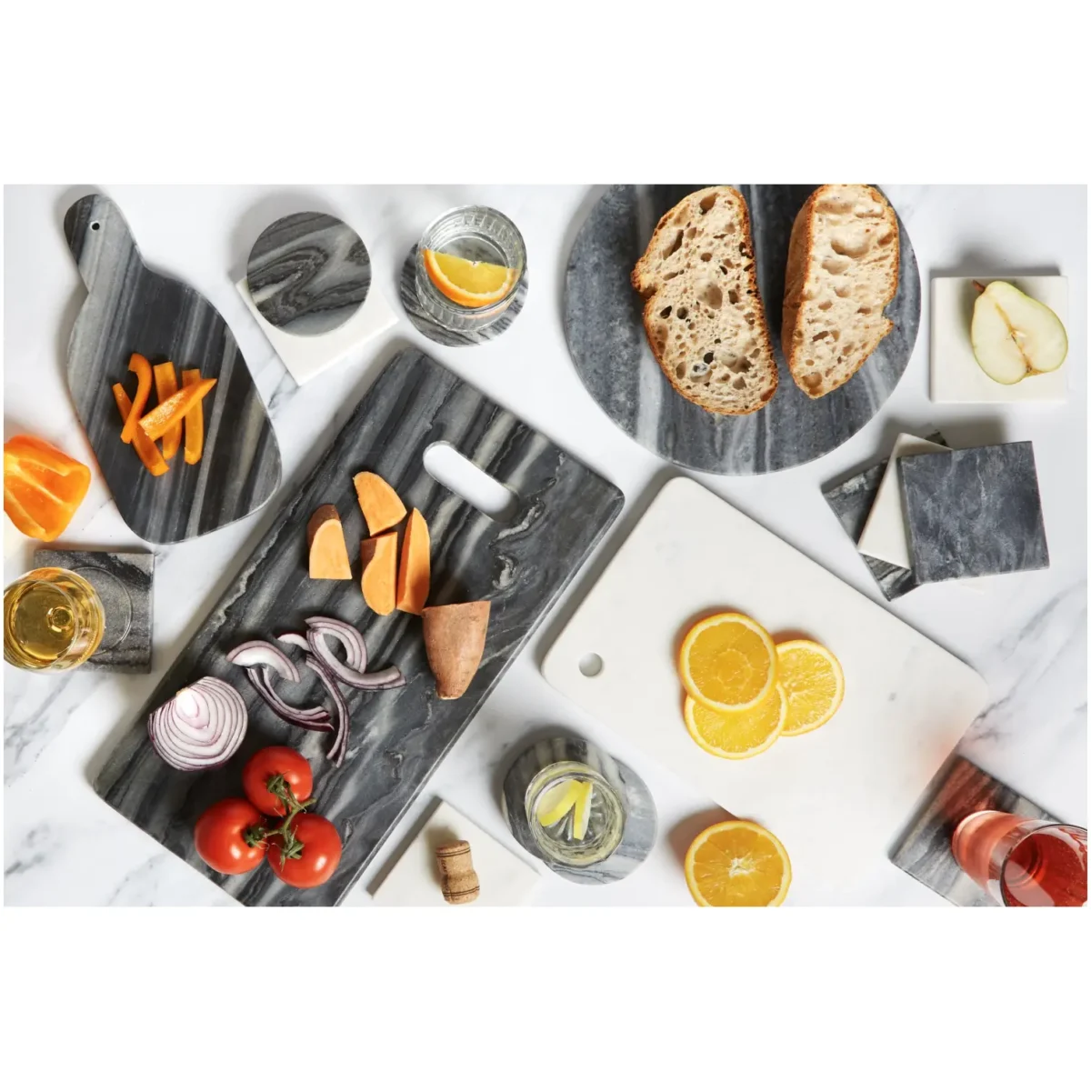 Apollo Round Black Marble Coaster 4 Pack - Image 2