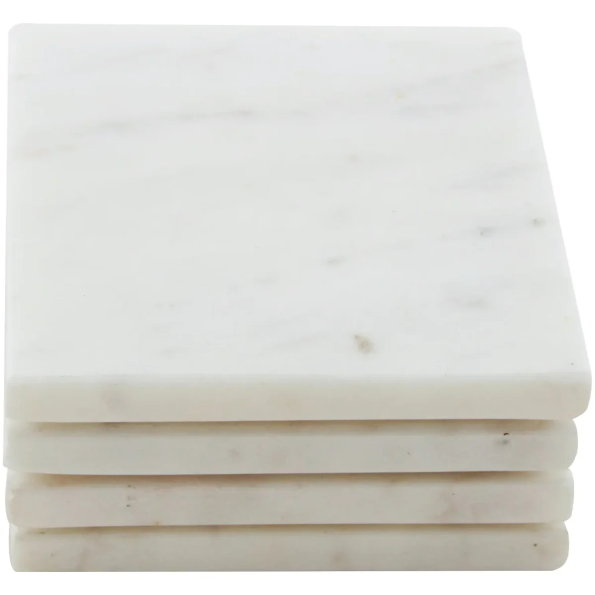 Apollo Square White Marble Coaster 4 Pack - Image 1