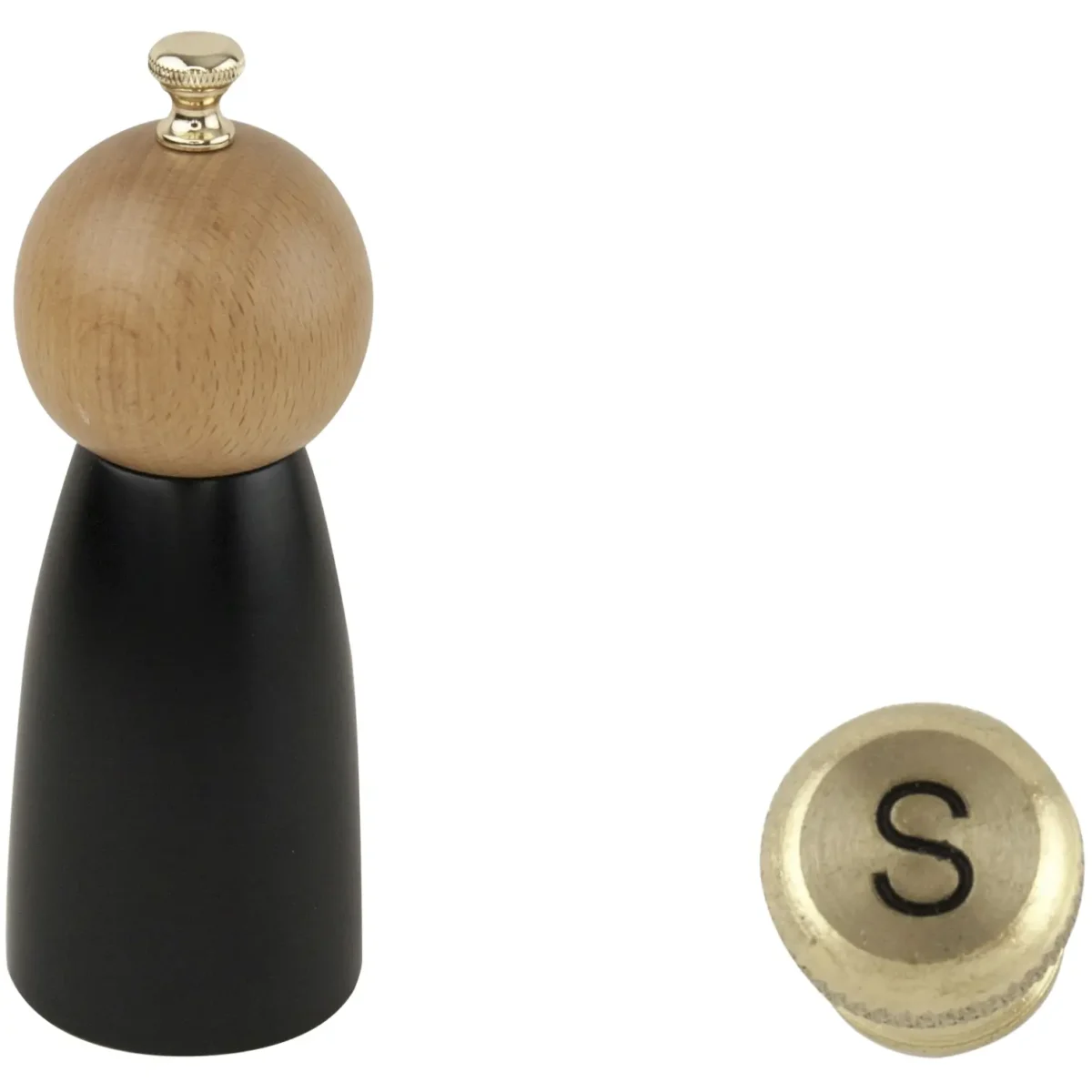 Apollo Black Salt Mill 17cm - Image 1