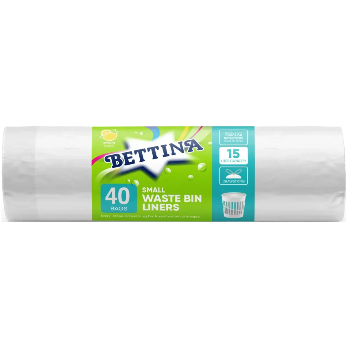 Bettina 15Ltr Small Waste Bin Liners pk40 - Image 1
