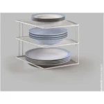 Metaltex Silos White Corner Plate Rack 25x25x19cm - Image 3