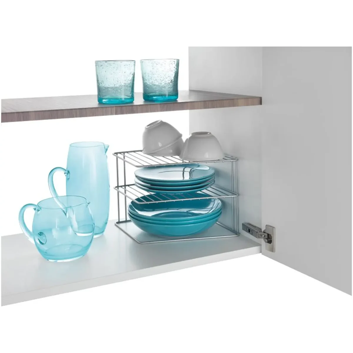 Metaltex Silos White Corner Plate Rack 25x25x19cm - Image 4