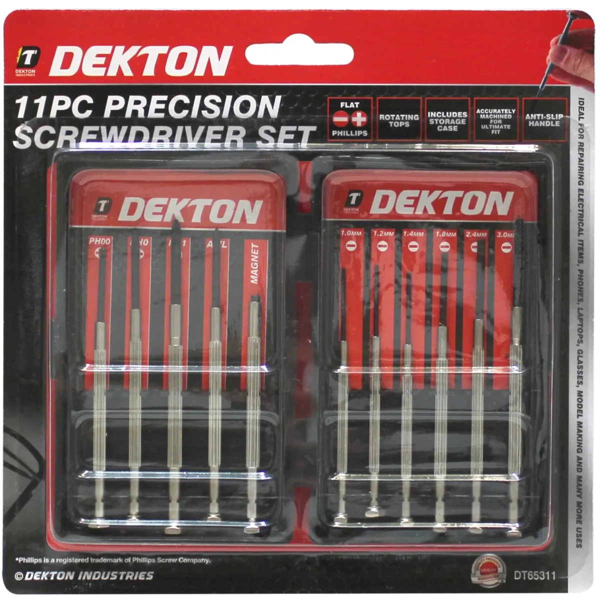 Dekton Jeweller Screwdriver Set 11 Pieces - Image 2