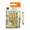 'X' Brassed J Hooks with Screws pk2