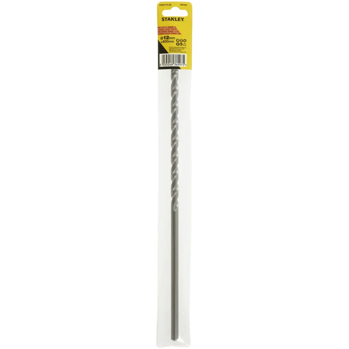 Stanley Masonry Drill Bit 12mm x 400mm - Image 1