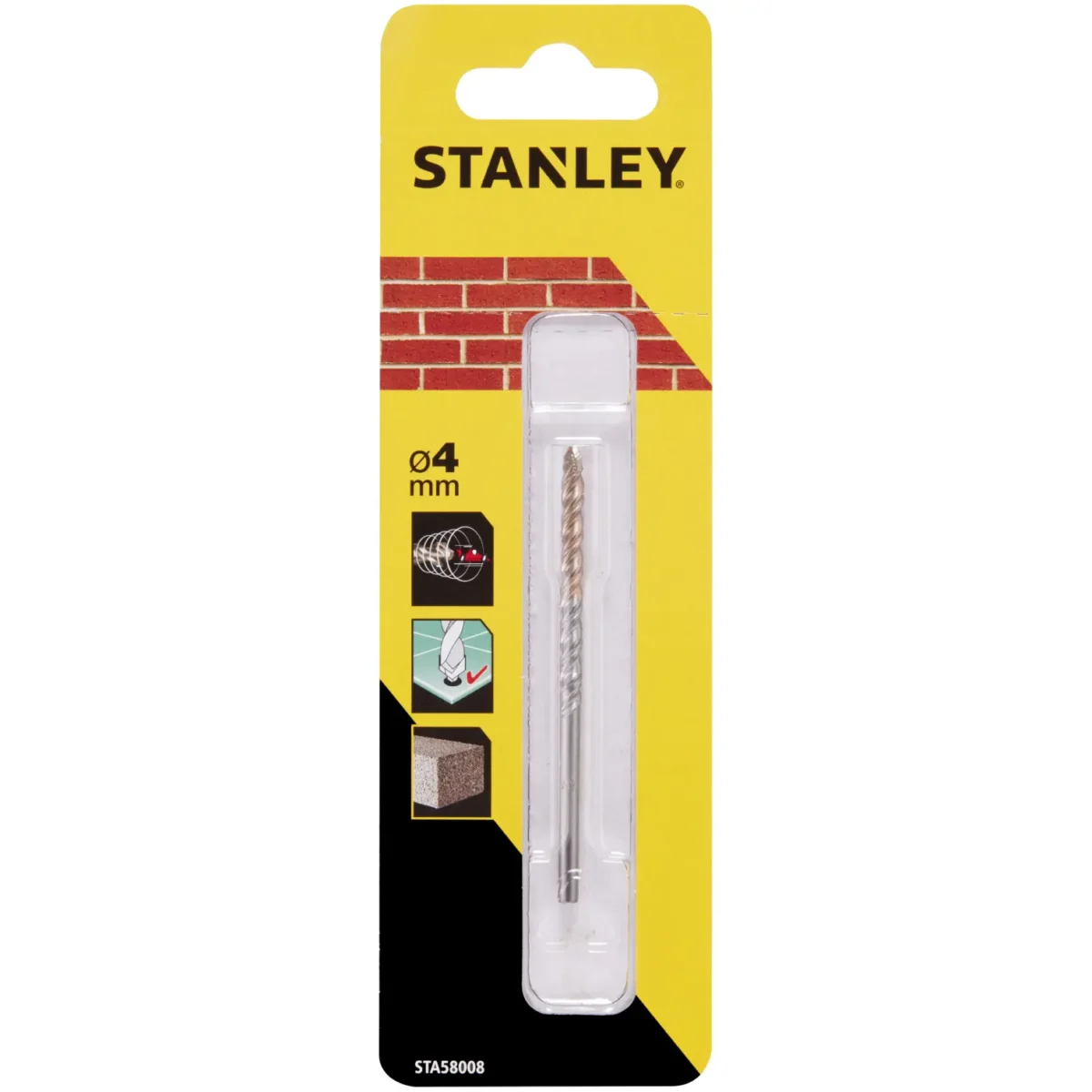 Stanley HiTech Masonry Bit 4mm x 75mm - Image 1