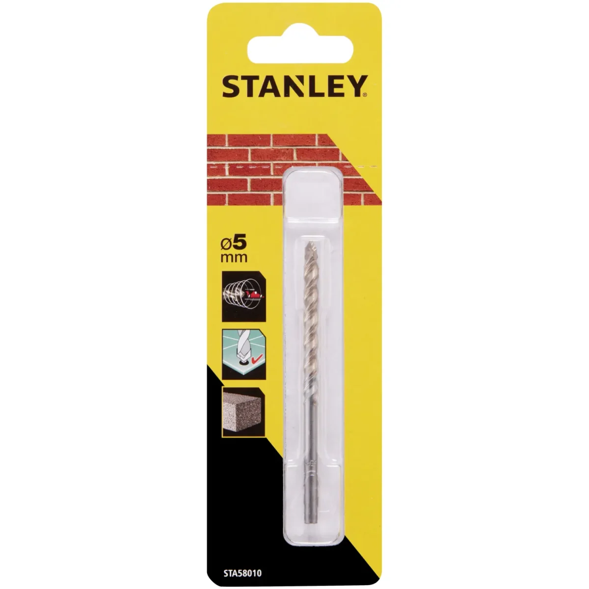 Stanley HiTech Masonry Bit 5mm x 85mm - Image 1