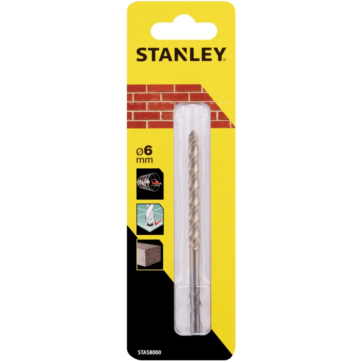 Stanley HiTech Masonry Bit 6mm x 100mm - Image 1