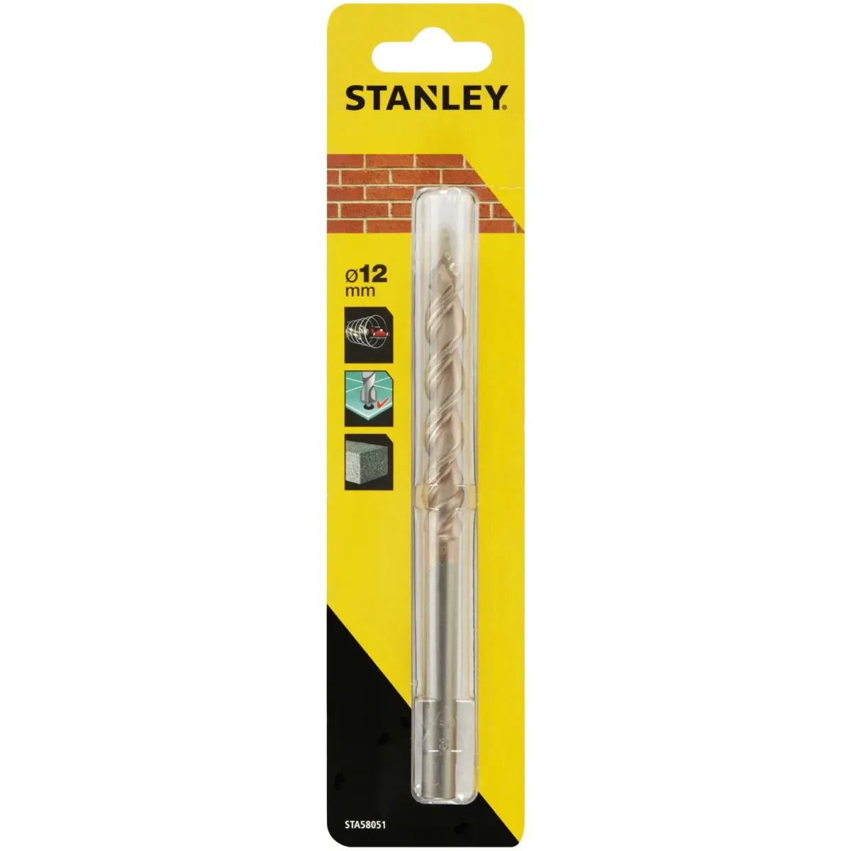 Stanley HiTech Masonry Bit 12mm x 150mm - Image 1