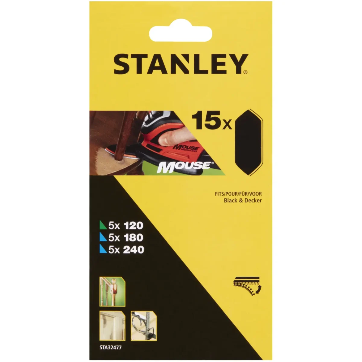Stanley Mouse Assorted Sanding Fingers Pack of 15 - Image 1