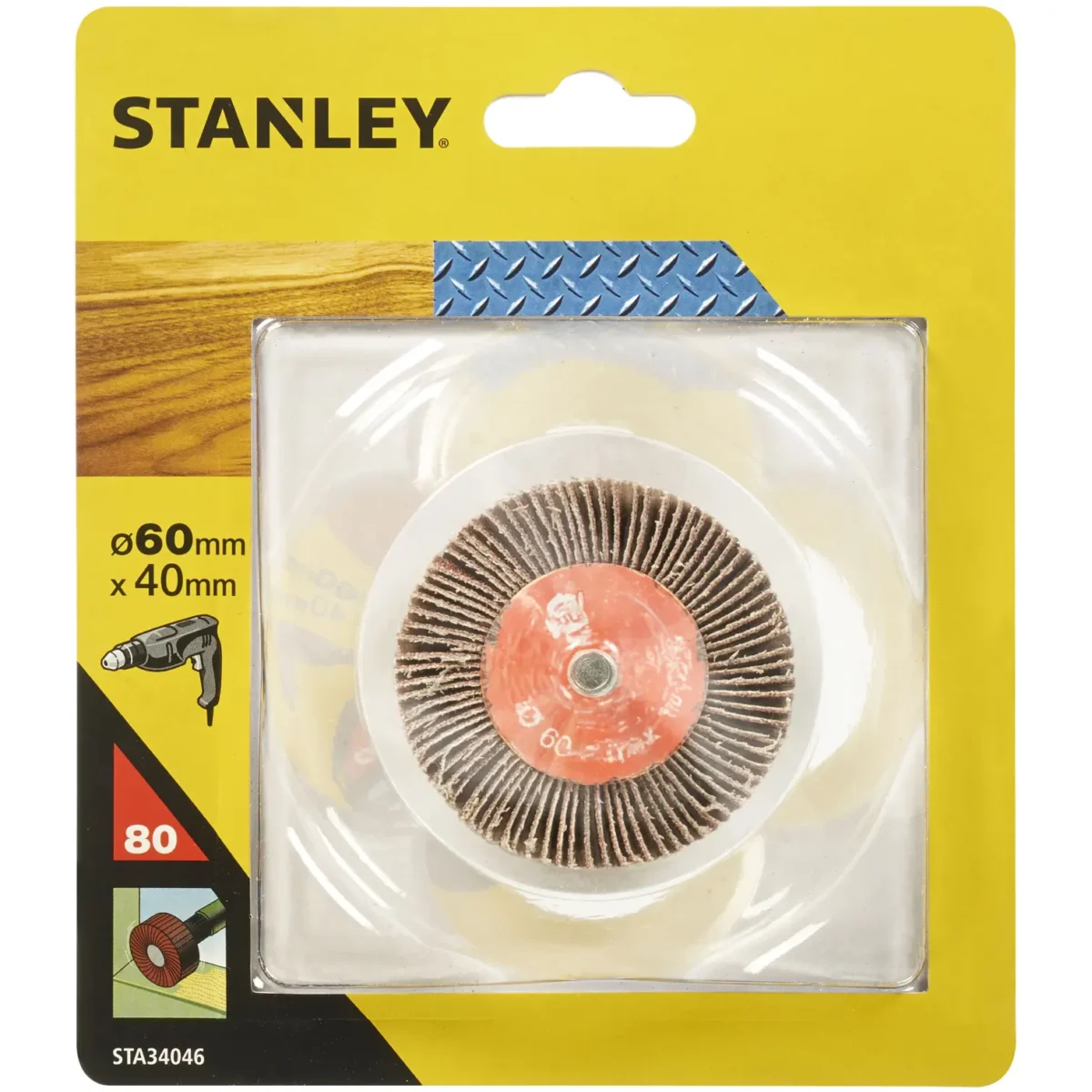 Stanley Oxide Flap Wheel 80G 60x40mm - Image 1