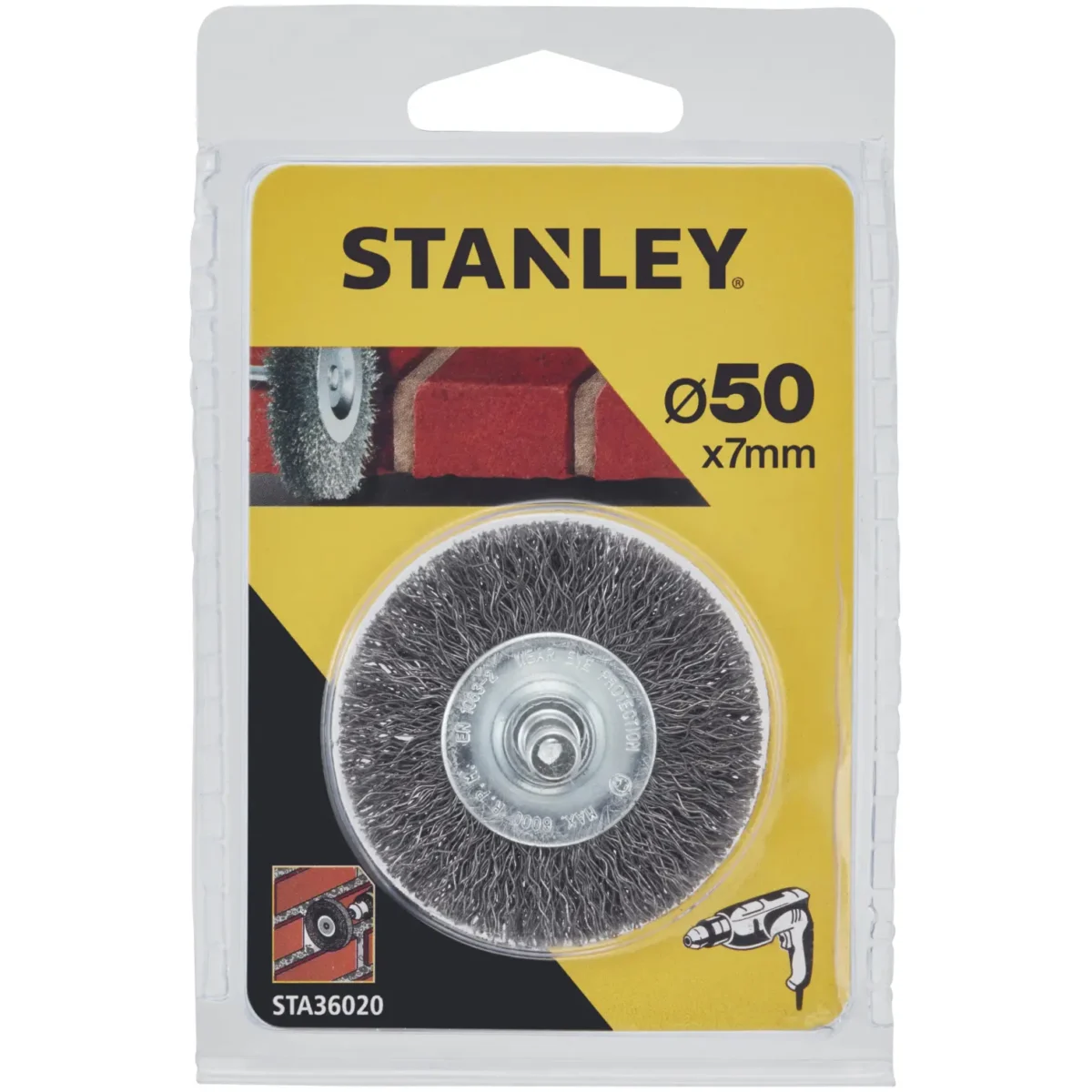 Stanley Steel Wire Wheel Brush 50mm x 7mm - Image 1