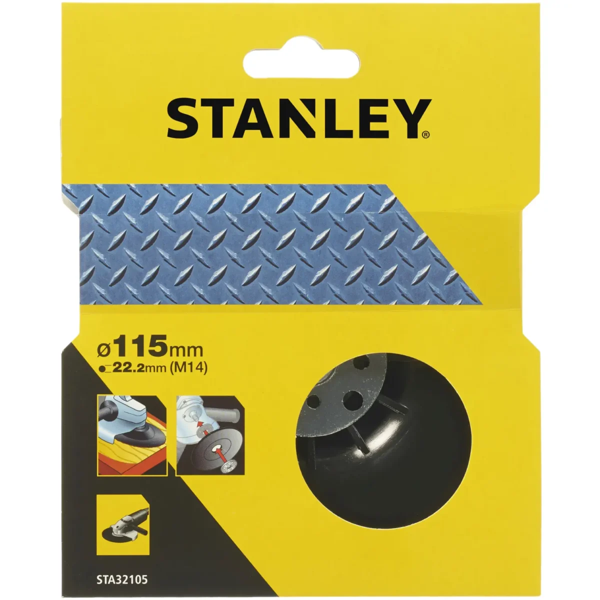Stanley Nylon Backing Pad 115x22.2mm - Image 1