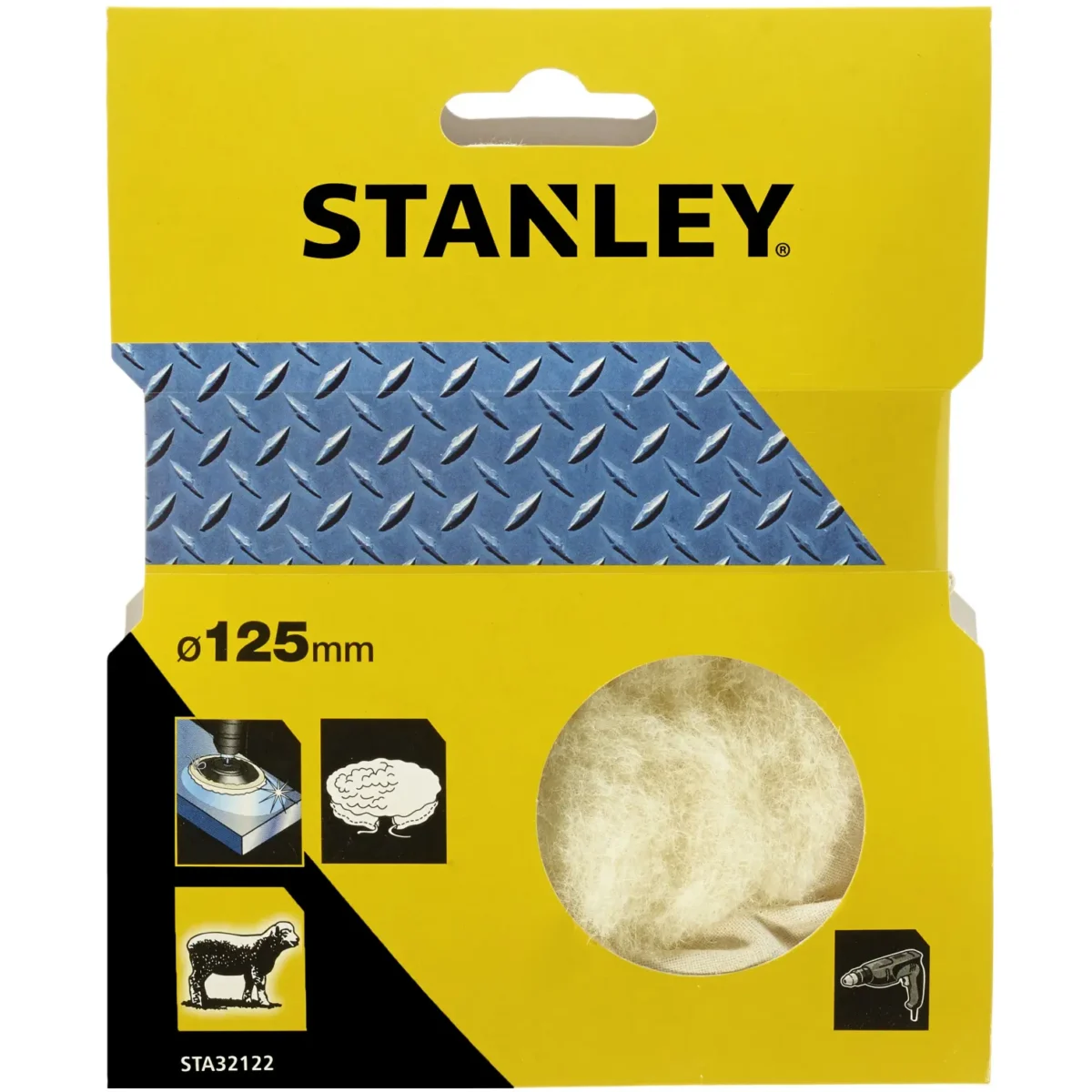 Stanley Wool Polishing Bonnet 125mm - Image 1
