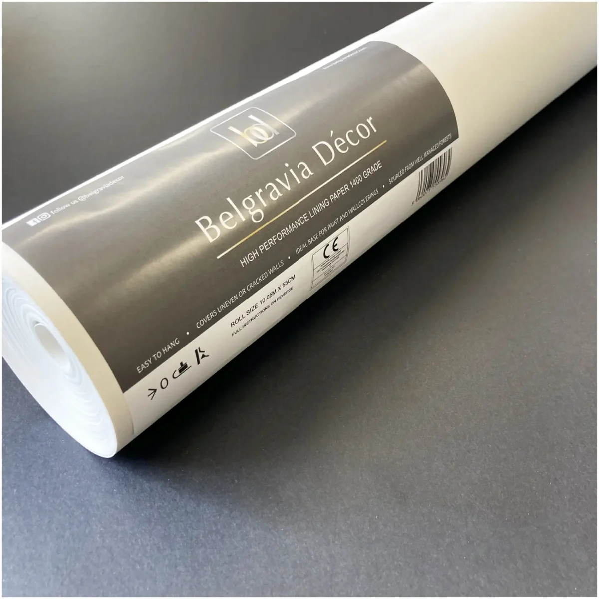Belgravia High Performance Lining Paper 1400 Grade 10.05m x 53cm - Image 1