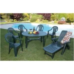 Bica Green Resin Furniture 140cm Rectangular Table - Image 2