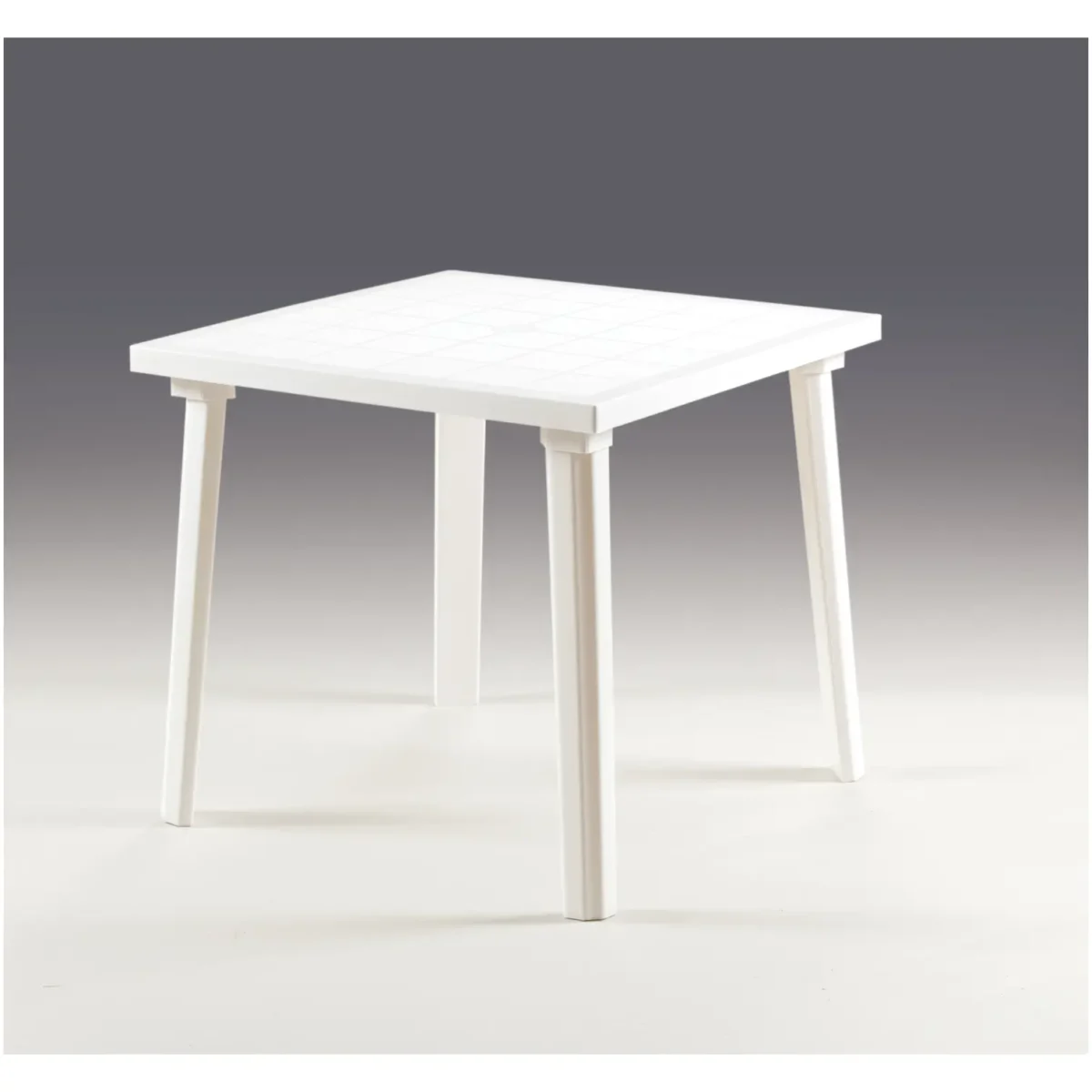 Bica White Resin Square Table 80cm - Image 1