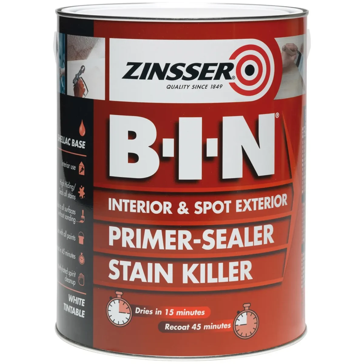 Zinsser B.I.N. Primer & Sealer Stain Killer 500ml - Image 1