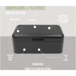 Blackmoor Tea,Coffee,Sugar&Bread Bin Set Black - Image 4