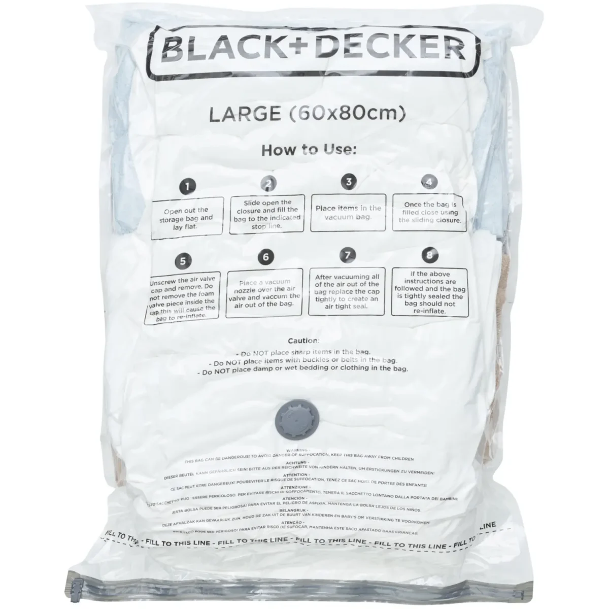 Black + Decker Vacuum Bag Large 60 x 80cm Pack of 3 - Image 2