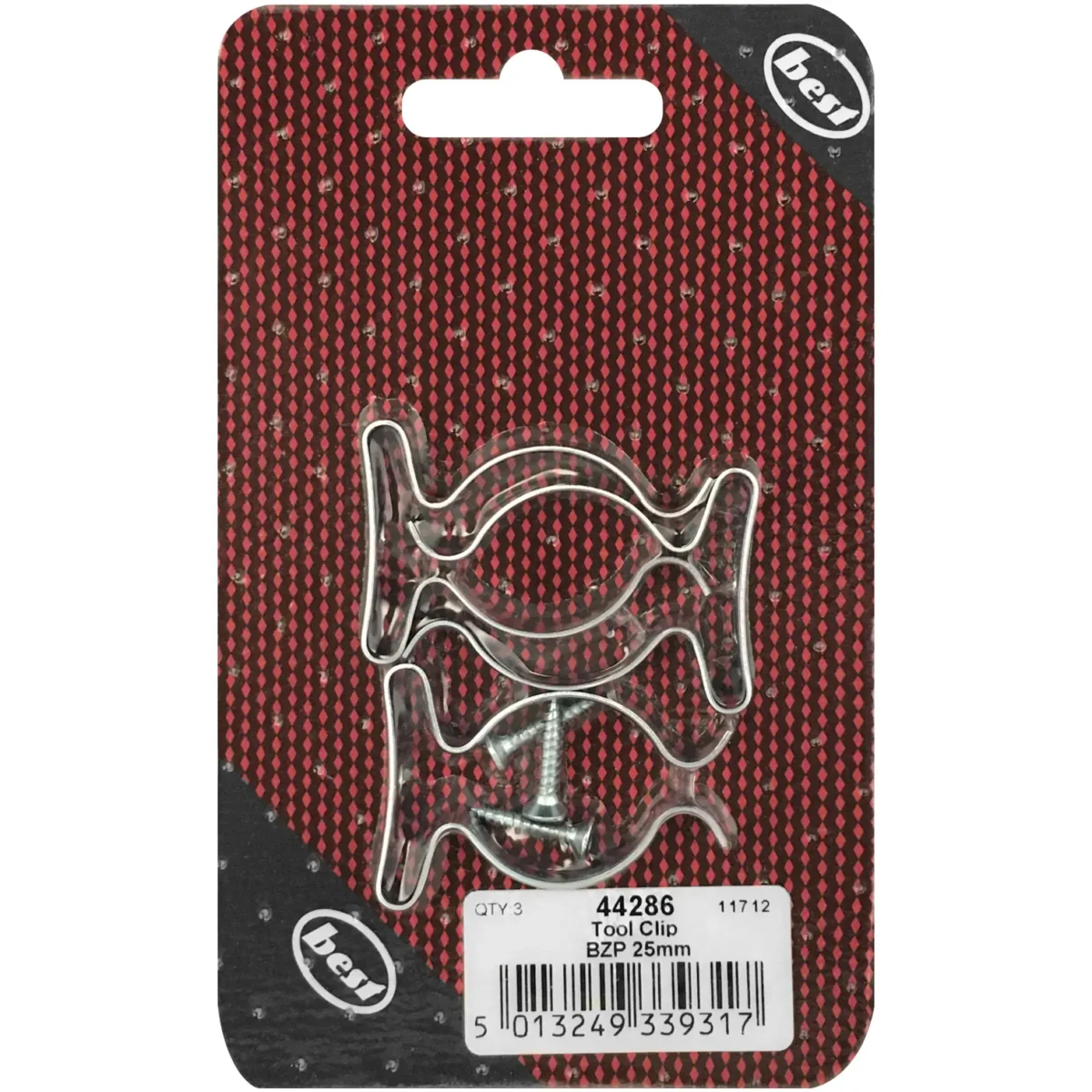 Best Tool Clip BZP 25mm pack of 3 - Image 1