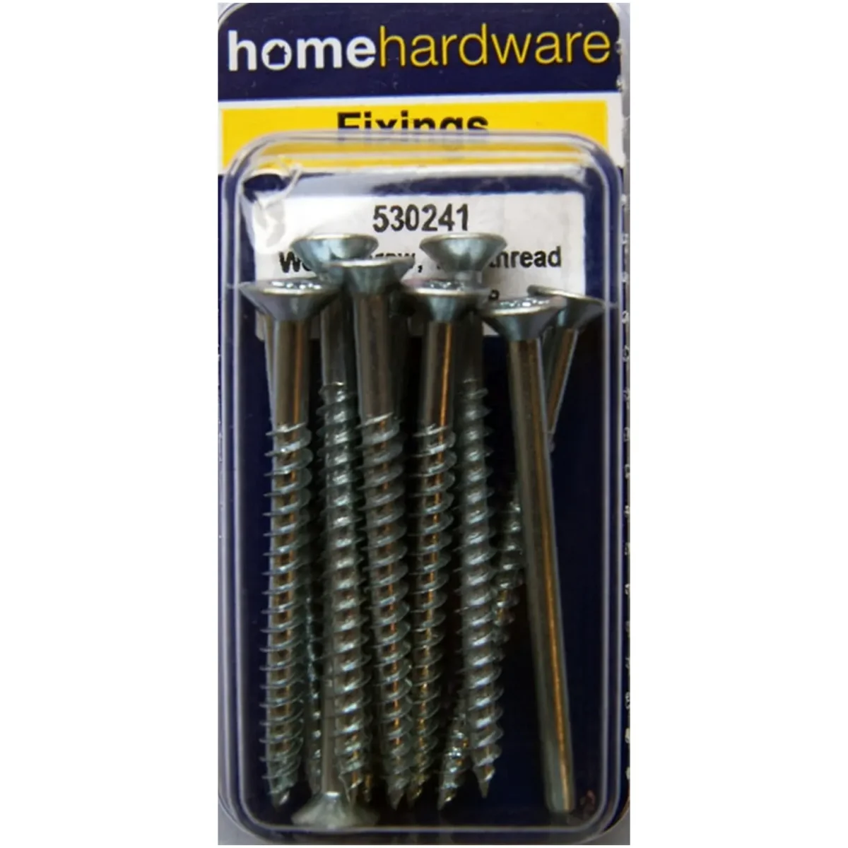 Home Hardware  Hardened Pozi Twinthread CSK Woodscrews BZP 2" x 8 pack of 9 - Image 1