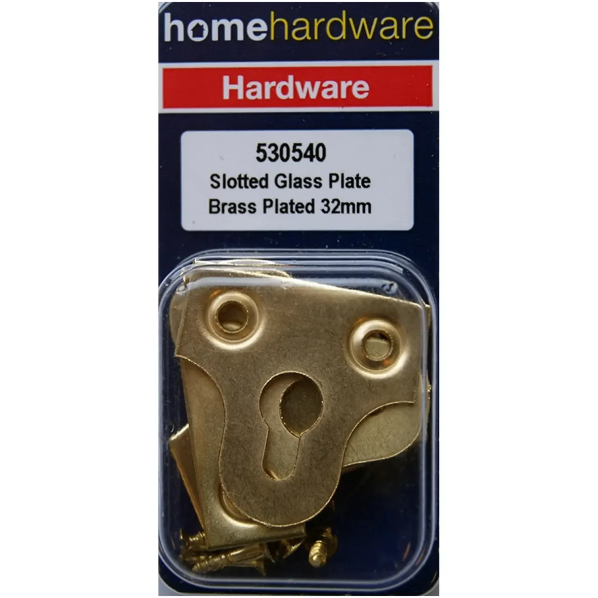 Home Hardware Glass Plate Slotted 32mm(1.25") EB Pack of 4 - Image 1