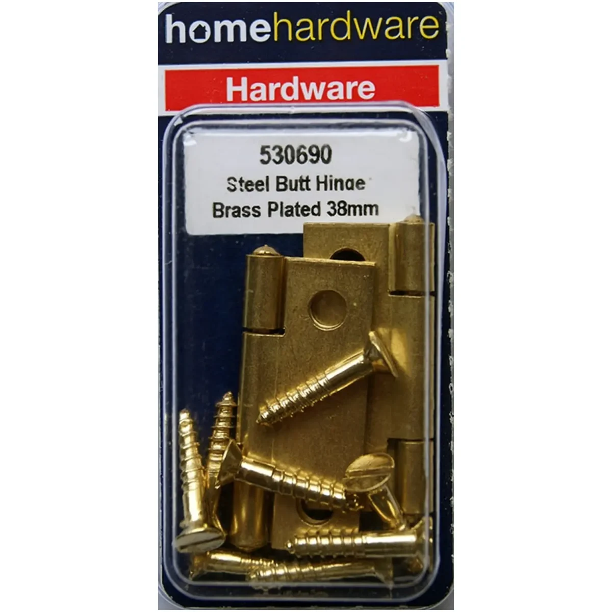 Home Hardware Butt Hinge 38mm Brass Plated