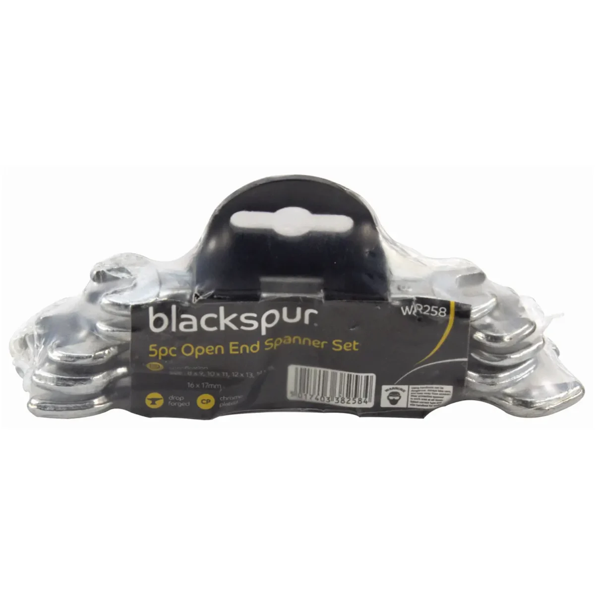 Blackspur 5pce Met Open Ended Spanner Set - Image 1
