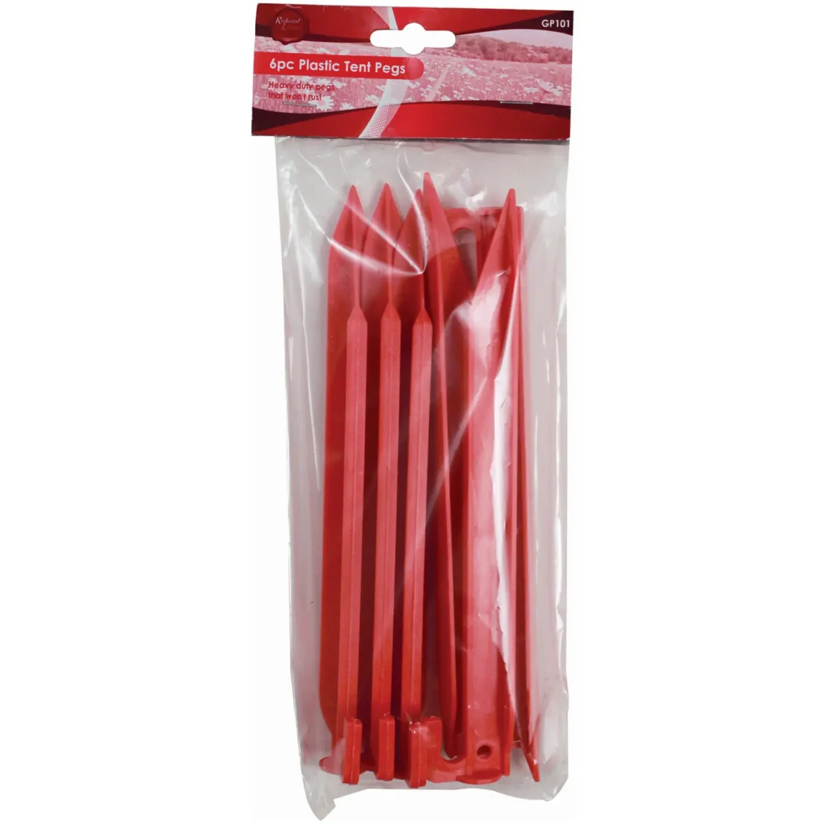Redwood Plastic Tent Pegs 6Pk - Image 1