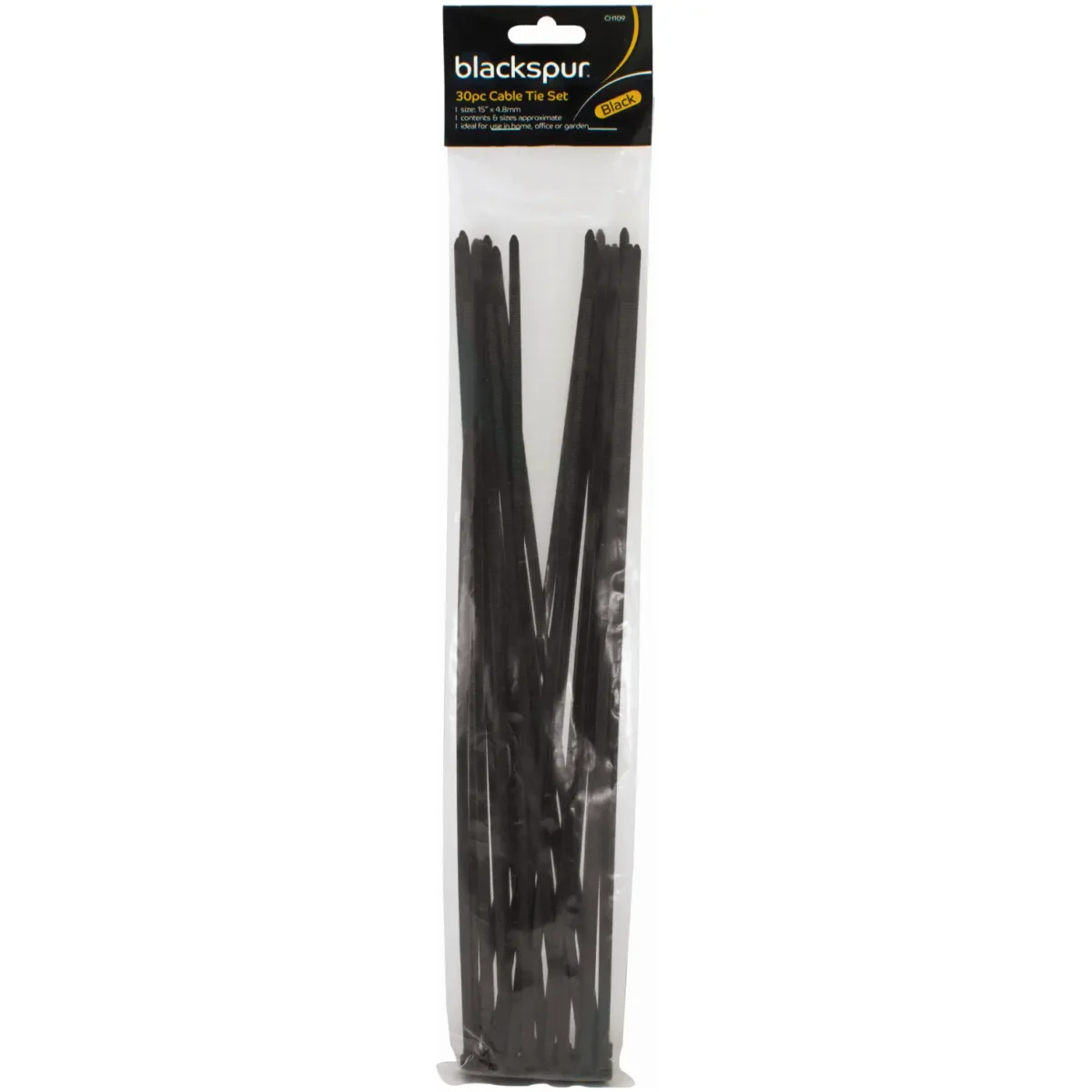 Blackspur Cable Ties 4.8 X 380mm(30pcs) - Image 1