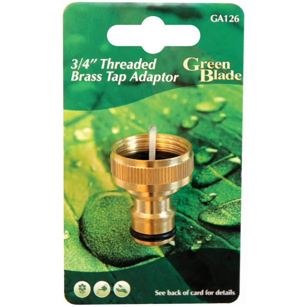 Green Blade 19mmThreaded Brass TapAdaptor - Image 1