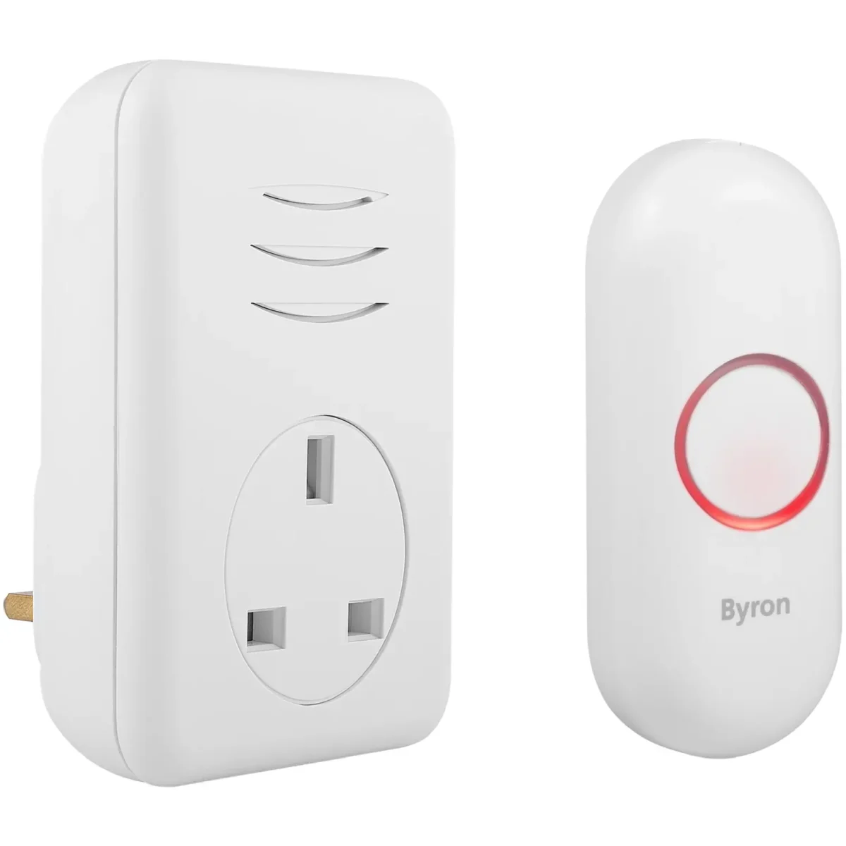 Byron  Wire Free Doorchime 150m Range Plug Through - Image 1