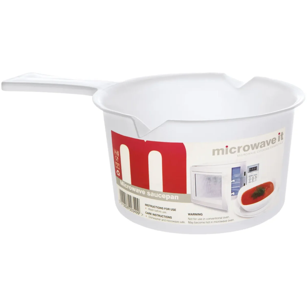 Microwave It White Saucepan 500ml - Image 2