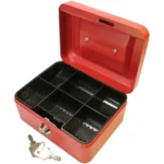 Cathedral Cash Box Red Width 152mm x Depth 115mm x Height 80mm - Image 3