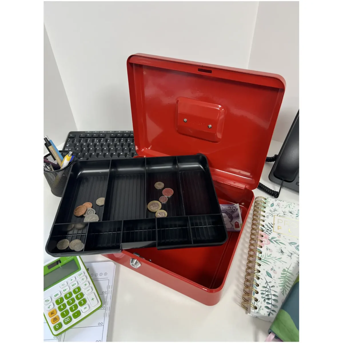Cathedral Cash Box Red W:152mm xD:115mmH:80mm - Image 9