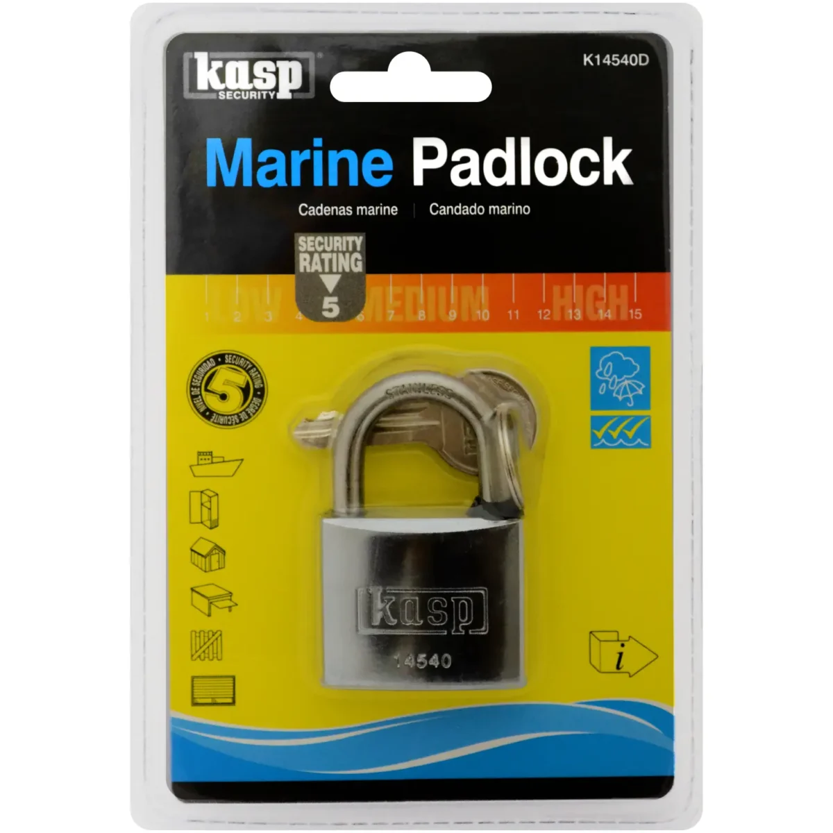 Kasp Marine Padlock 40mm - Image 1