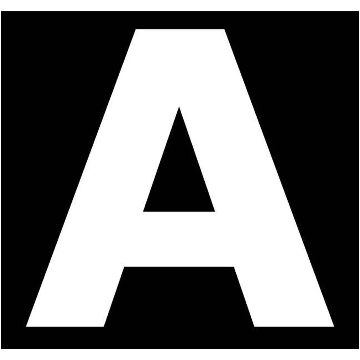 Wheelie Bin Sticker Letter A Pack of 3 - Image 1