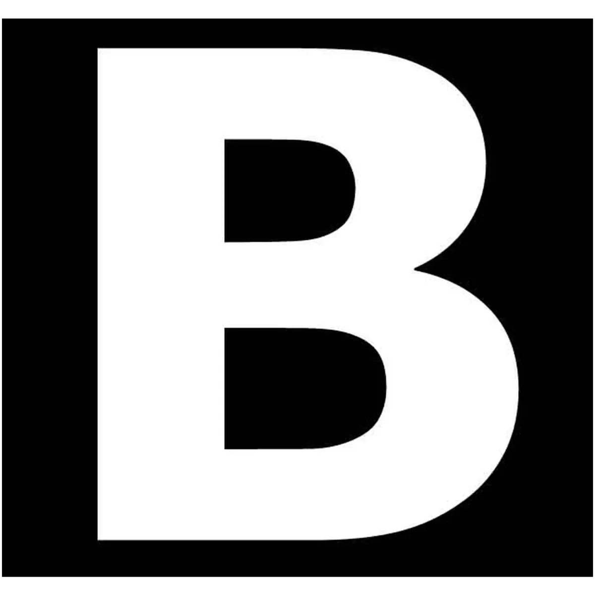 Wheelie Bin Sticker Letter B Pack of 3 - Image 1