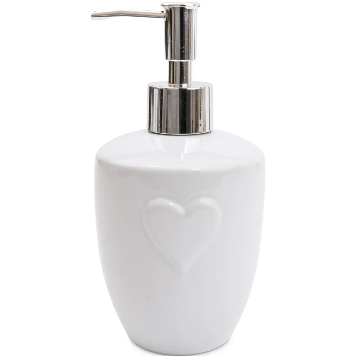 Candlelight Embossed Heart Dispenser White - Image 1