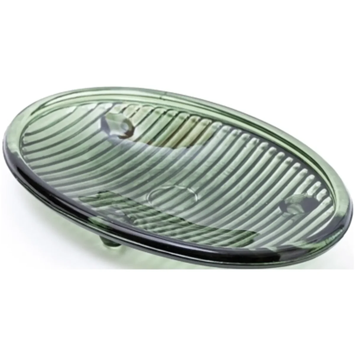 Glass Soap Dish Green - Image 1