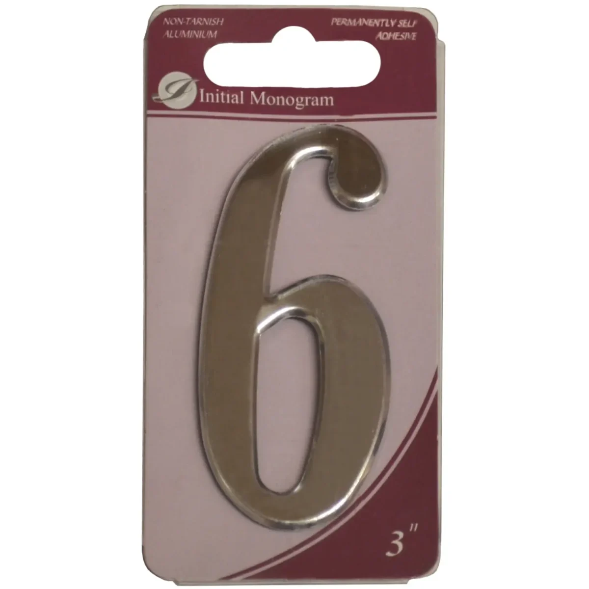 Aluminium 75mm(3") Numeral No.6 - Image 1