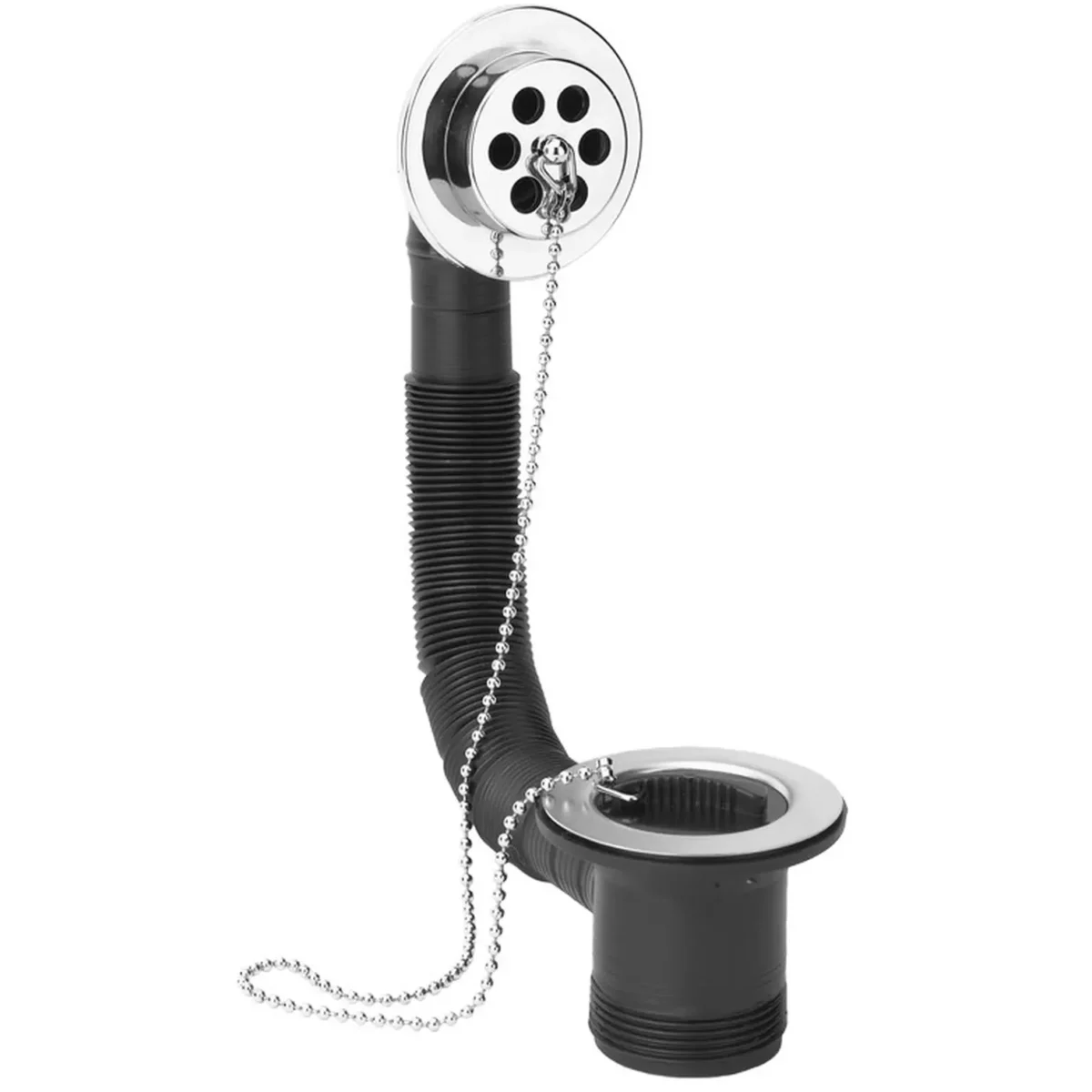 Centurion 38mm Sink Waste Overflow Black - Image 1