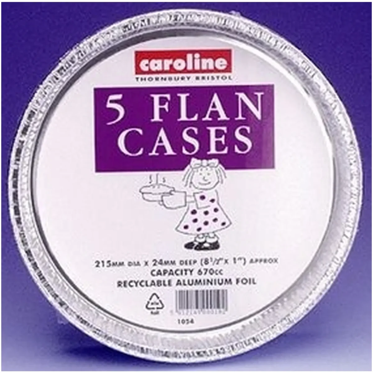 Caroline 21.5cm (8.5") Foil Flan Case Pk of 6 - Image 1