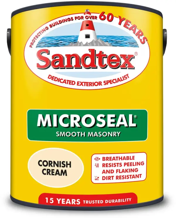 Sandtex Masonry Paint 5ltr Cornish Cream