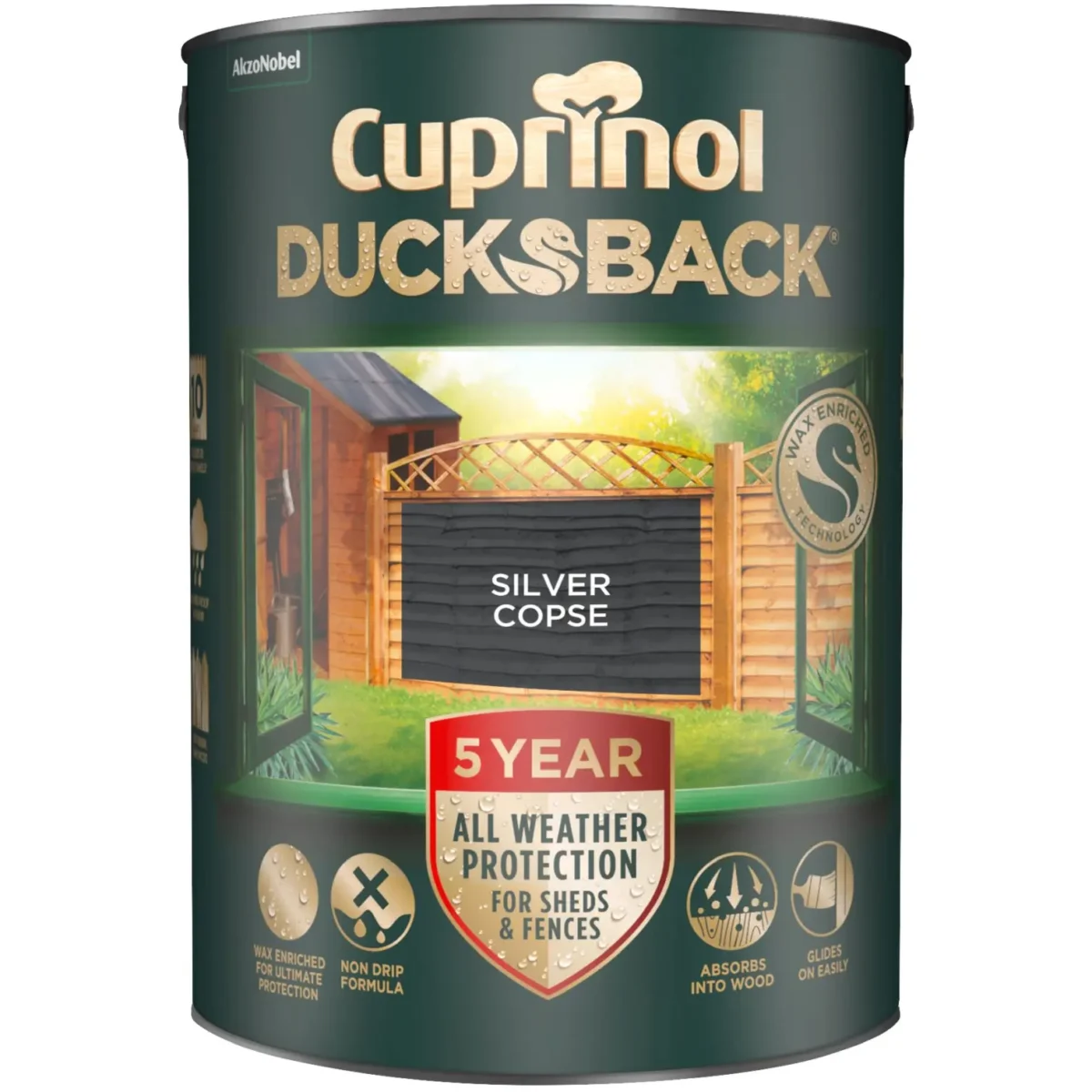 Cuprinol Ducksback Silver Copse 5ltr - Image 1