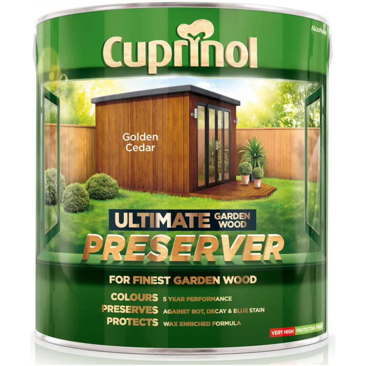 Cuprinol Ultimate Garden Wood Preserver Golden Cedar 4Ltr - Image 1